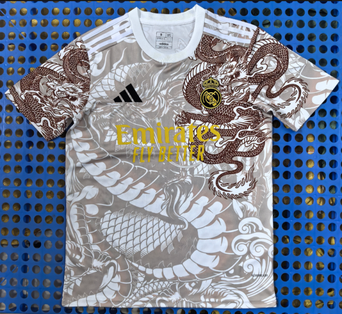 2526 Real Madrid Brown Dragon Special Edition T-shirt Jersey
