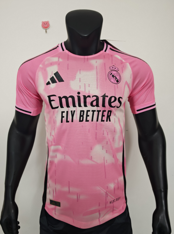 2526 Real Madrid Player version pink jersey