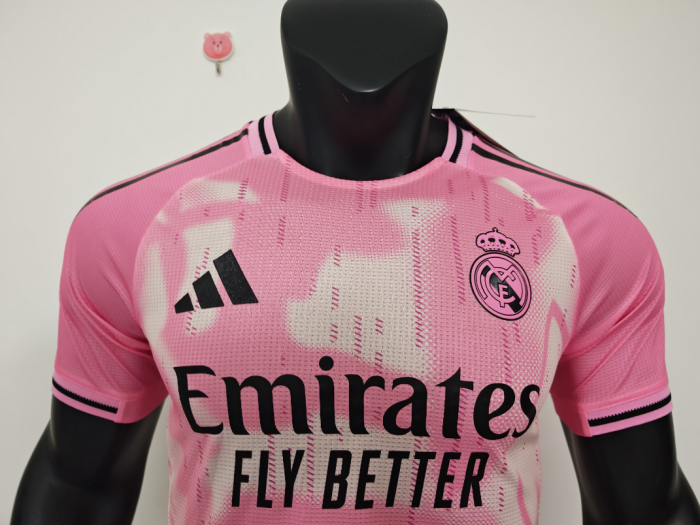 2526 Real Madrid Player version pink jersey