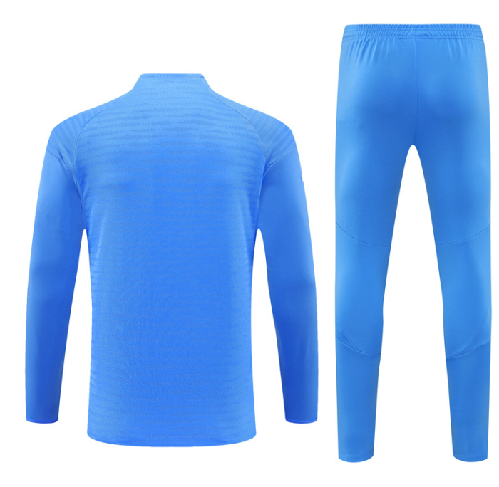 2526 Real Madrid Light Blue Player Version Tracksuit kit training quarter zipper