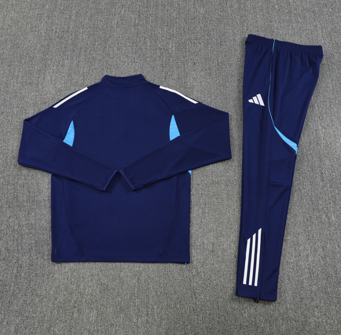 2526 Real Madrid Royal Blue Tracksuit kit training quarter zipper