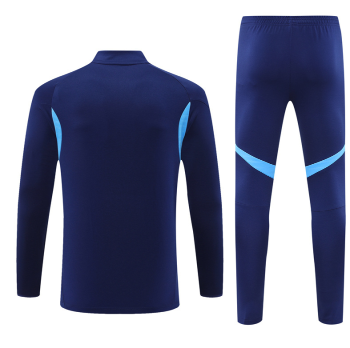 2526 Real Madrid Royal Blue Tracksuit kit training quarter zipper