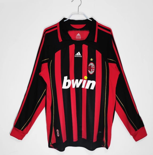 06-07 AC Milan home long sleeve kit