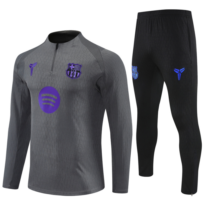 2526 Barcelona Grey Collaboration Edition Tracksuit kit training fcbarcelona