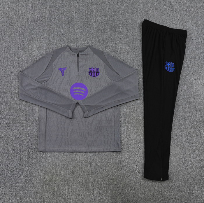 2526 Barcelona Grey Collaboration Edition Tracksuit kit training fcbarcelona