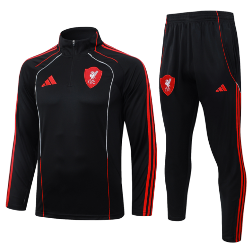 2526 Liverpool Black Retro Tracksuit kit training