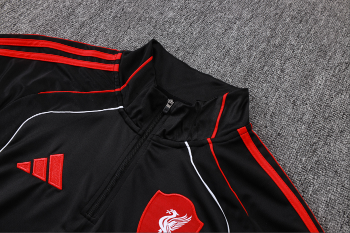 2526 Liverpool Black Retro Tracksuit kit training