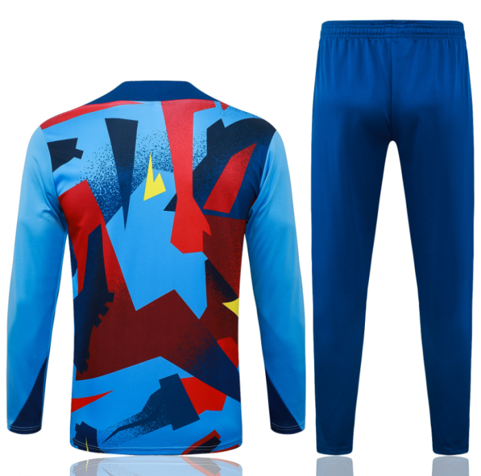 2526 Barcelona Light Blue Inkjet Tracksuit kit training fcbarcelona