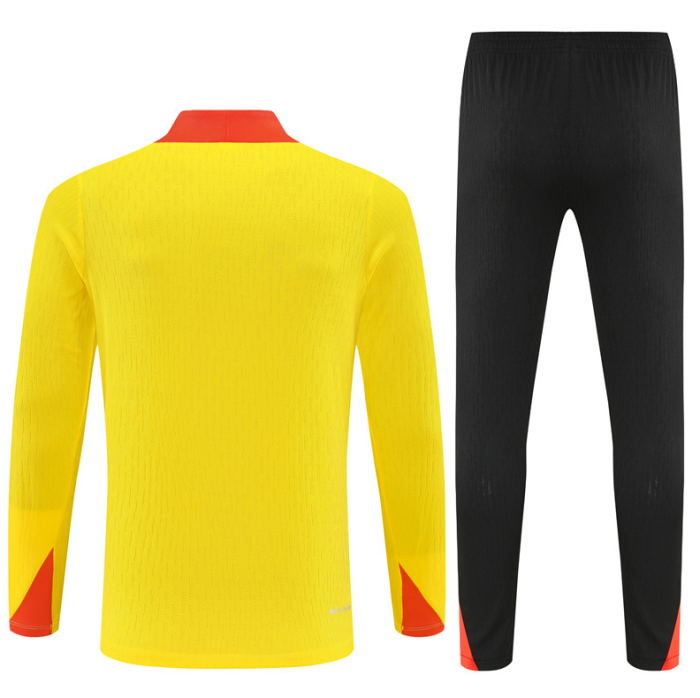 2526 Brasil Yellow Brazil Brasile Tracksuit Zip Training Kit chandal survetement