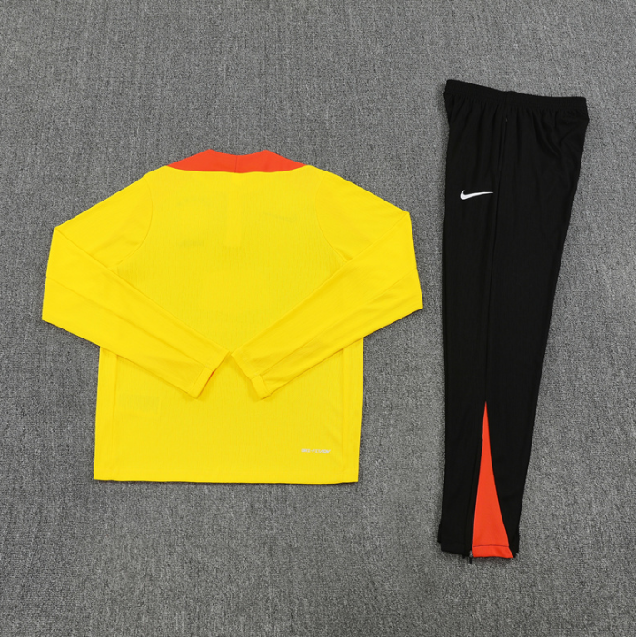 2526 Brasil Yellow Brazil Brasile Tracksuit Zip Training Kit chandal survetement