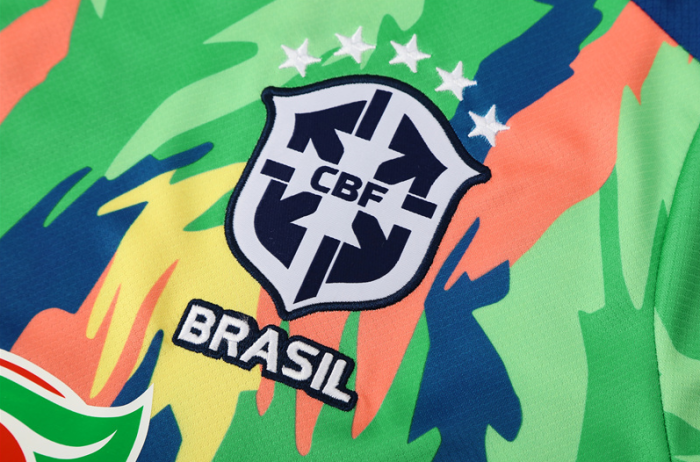 2526 Short-sleeved Brasil Brazil Blue-Green Training Kit