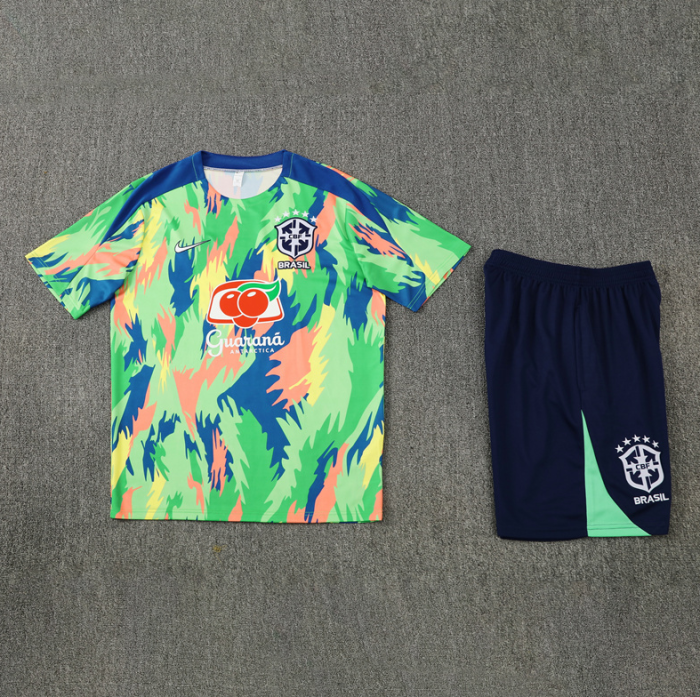 2526 Short-sleeved Brasil Brazil Blue-Green Training Kit