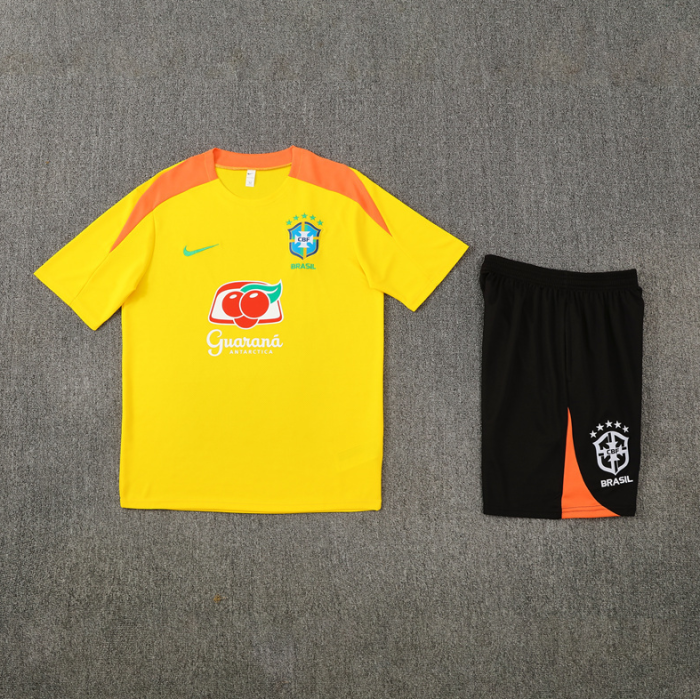 2526 Brasil Yellow Short-sleeved Brazil Training Kit