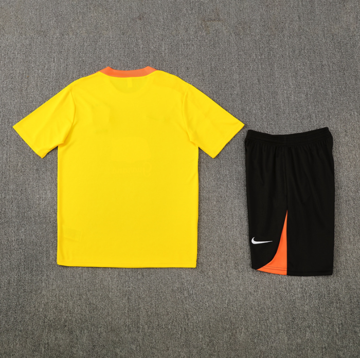 2526 Brasil Yellow Short-sleeved Brazil Training Kit