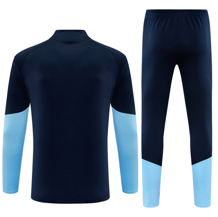 2526 Royal Blue Argentina football Argentine tracksuit  Quater Zip Training Kit