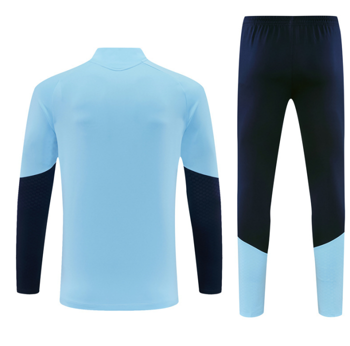 2526 blue Argentina football Argentine tracksuit  Quater Zip Training Kit