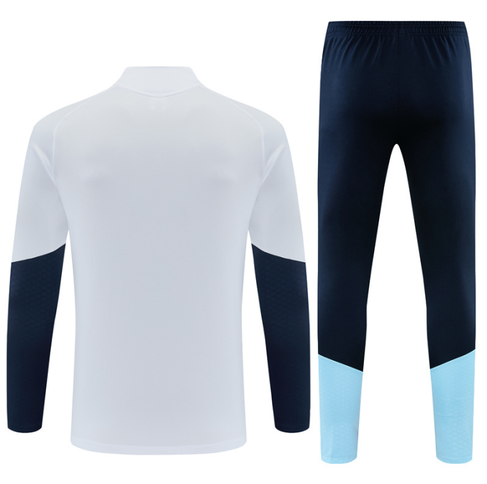 2526 White Argentina football Argentine tracksuit  Quater Zip Training Kit