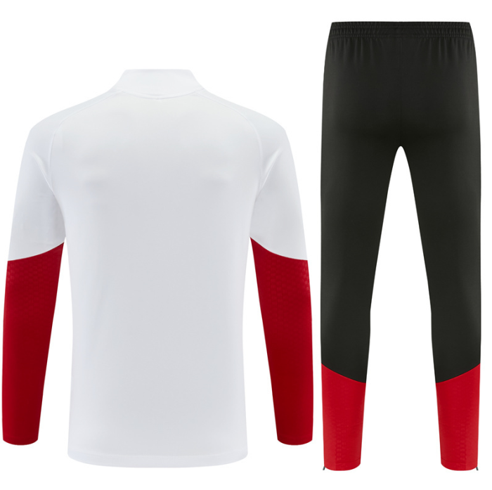 2526 Germany White football tracksuit Quater Zip Training Kit