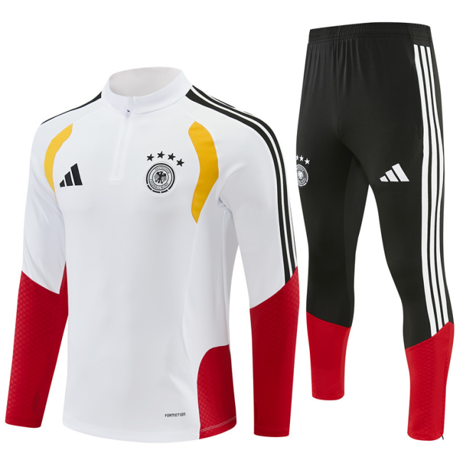 2526 Germany White football tracksuit Quater Zip Training Kit