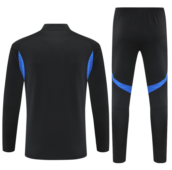 2526 Manchester United black football tracksuit Quater Zip Training Kit ManchesterUnited