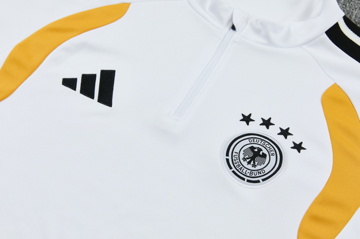 2526 Germany White football tracksuit Quater Zip Training Kit