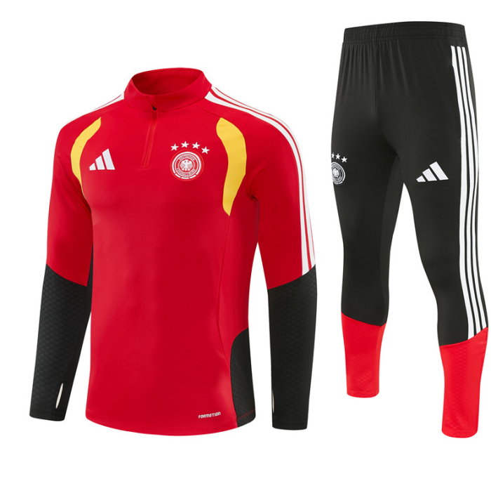 2526 Germany red football tracksuit Quater Zip Training Kit