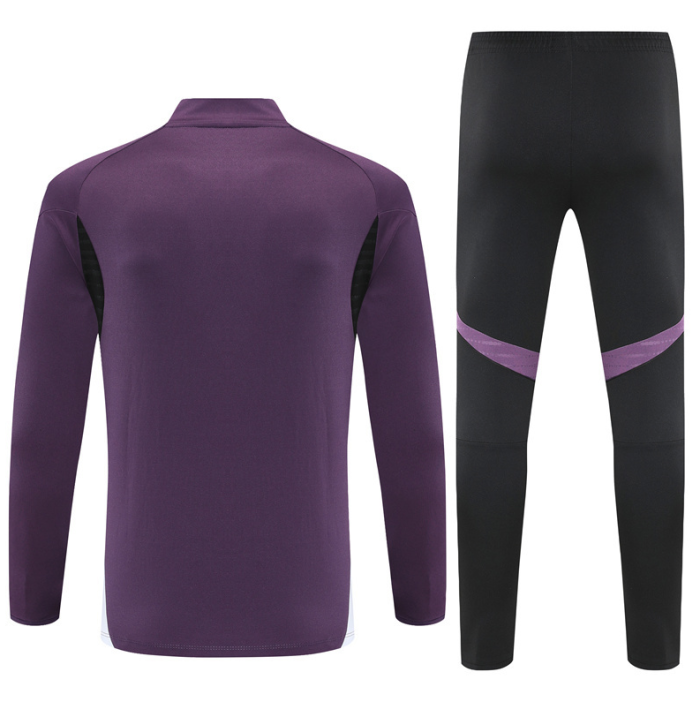 2526 Manchester United Purple football tracksuit Quater Zip Training Kit ManchesterUnited