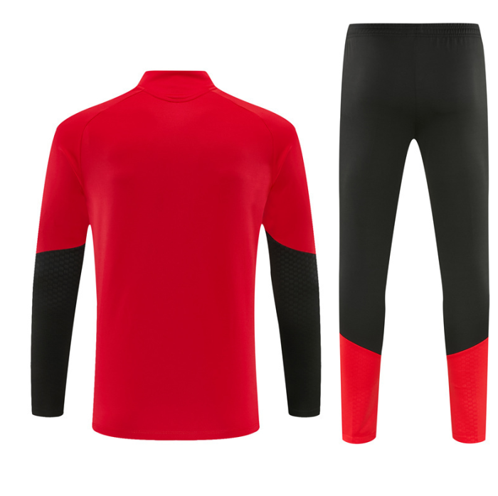 2526 Germany red football tracksuit Quater Zip Training Kit