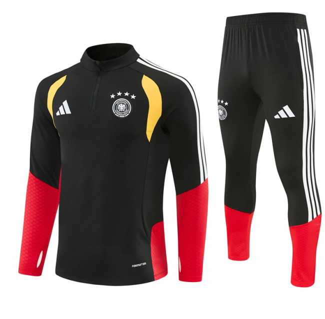 2526 Germany black football tracksuit Quater Zip Training Kit