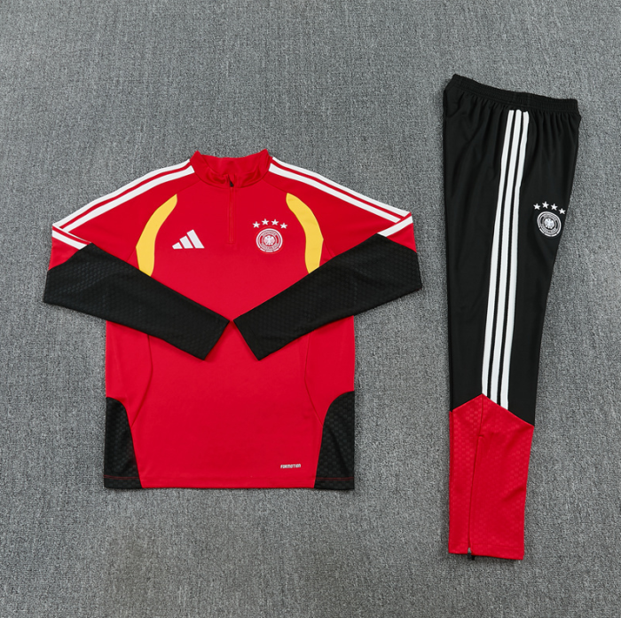 2526 Germany red football tracksuit Quater Zip Training Kit