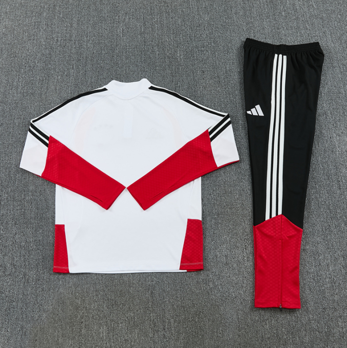 2526 Germany White football tracksuit Quater Zip Training Kit