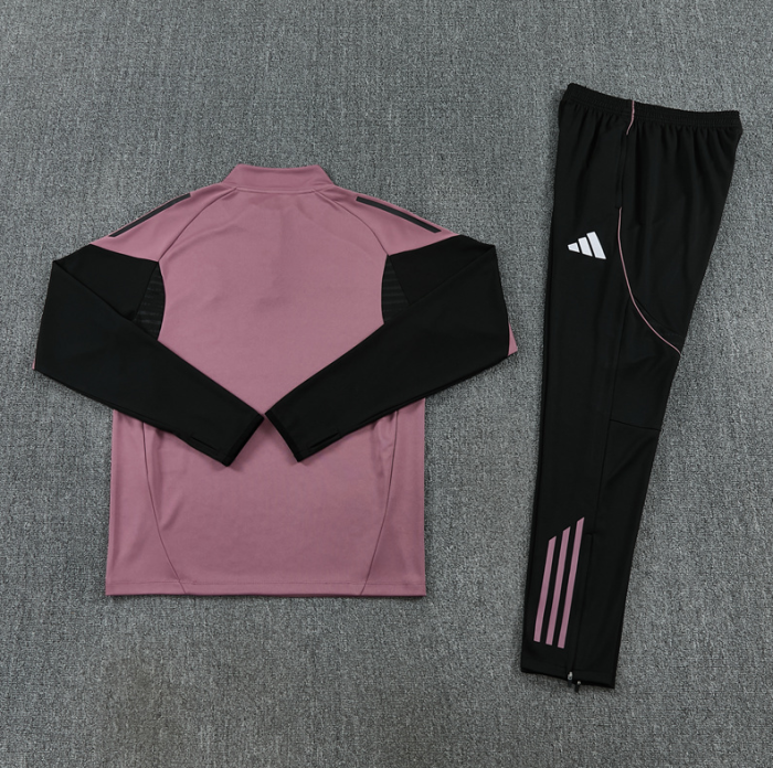 2526 Real Madrid Brown RealMadrid football tracksuit Quater Zip Training Kit