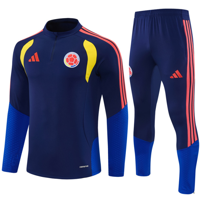 26 27 Royal Blue Colombian Football Club tracksuit Quarter Zip Training