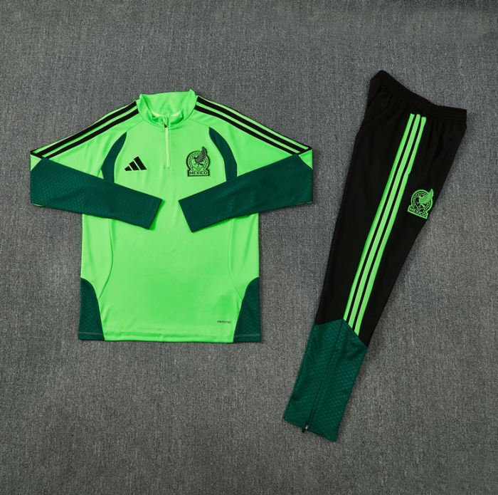 26 27 Fluorescent green Club de Fútbol México CF México Mexico football tracksuit Quarter Zip Training