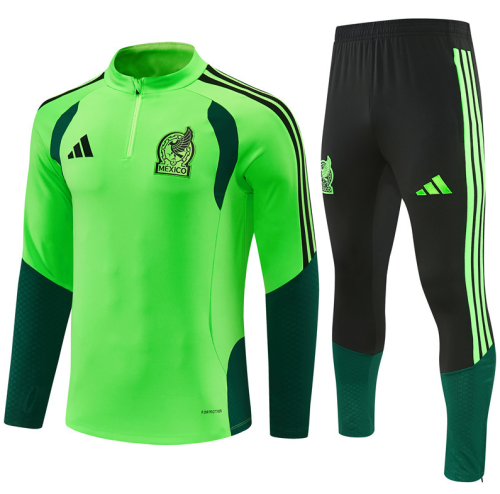 26 27 Fluorescent green Club de Fútbol México CF México Mexico football tracksuit Quarter Zip Training