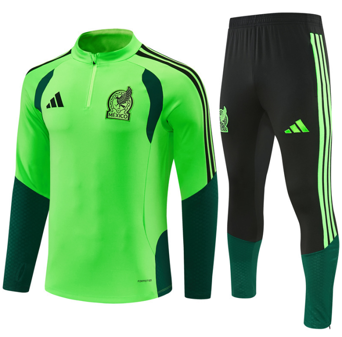 26 27 Fluorescent green Club de Fútbol México CF México Mexico football tracksuit Quarter Zip Training