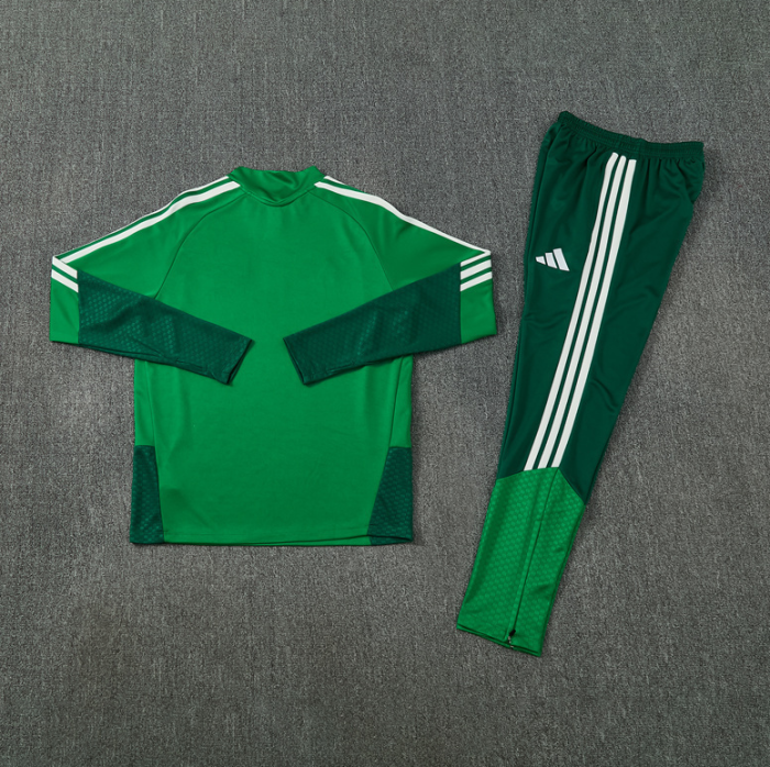 26 27 green Algerian Football Club Algérie FC football tracksuit Quarter Zip Training