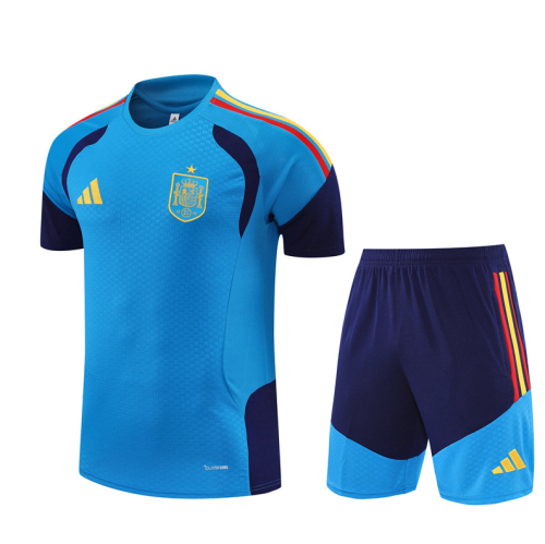 26 27 short sleeves España blue Spanish football club Training