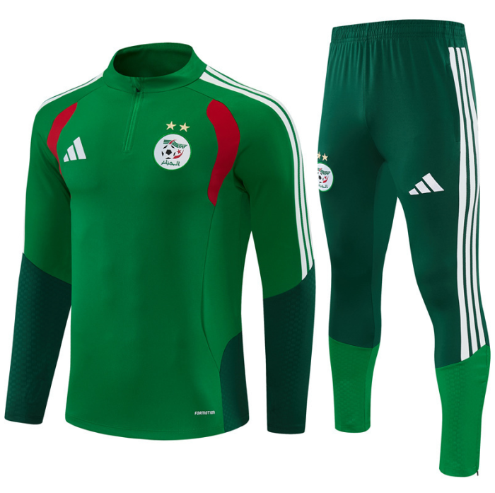 26 27 green Algerian Football Club Algérie FC football tracksuit Quarter Zip Training