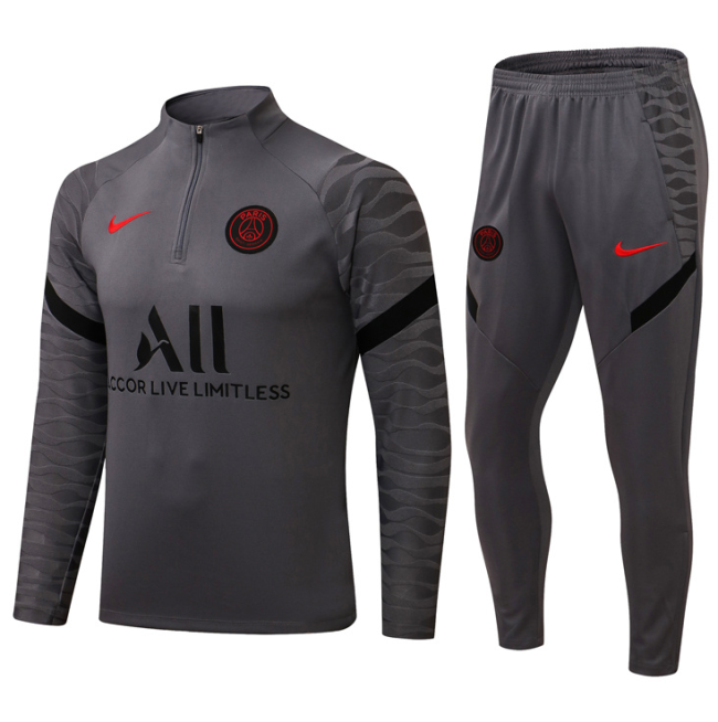 21 22 PSG Grey Training Suit Tracksuit kit