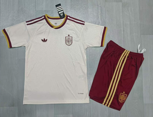 26 27 kids Spain away jersey kit