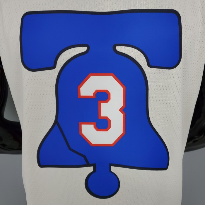 Allen Iverson Philadelphia 76ers Bonus Edition 2020/21 Swingman Jersey Off-White