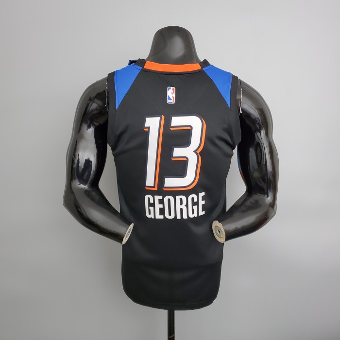Paul George Oklahoma City Thunder City Edition Swingman Jersey Black