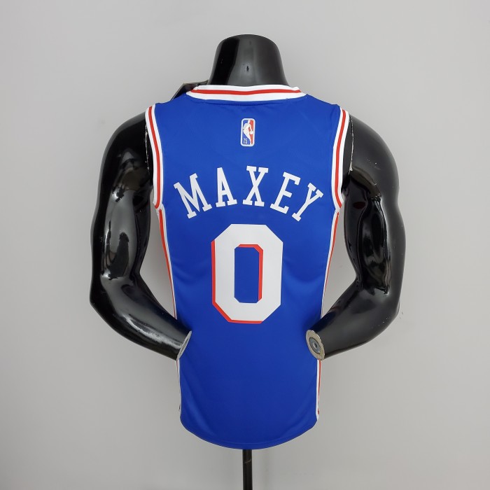 Tyrese Maxey Philadelphia 76ers 75th Anniversary Swingman Jersey Blue