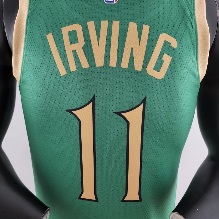 Kyrie Irving Boston Celtics Platinum City Edition Green Swingman Jersey 2020
