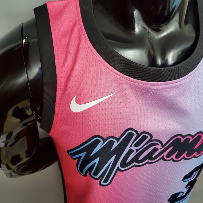 Dwyane Wade Miami Heat Swingman Jersey Pink Blue