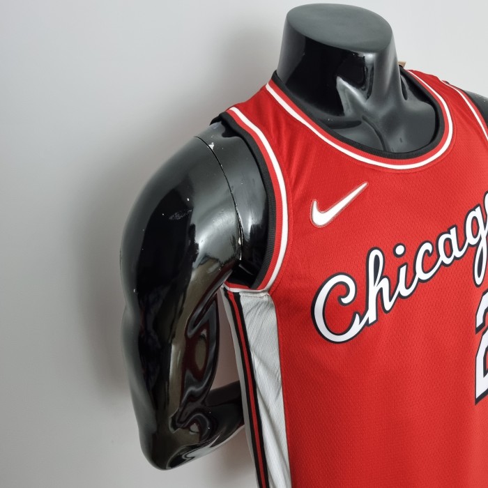 Lonzo Ball Chicago Bulls 75th Anniversary 2022 City Edition Swingman Jersey Red