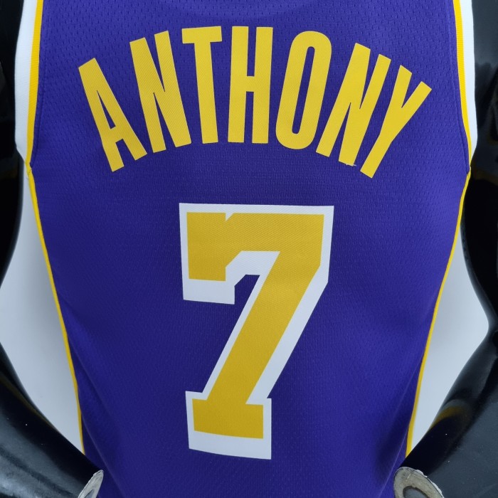 Carmelo Anthony Los Angeles Lakers 75th Anniversary Swingman Jersey Purple