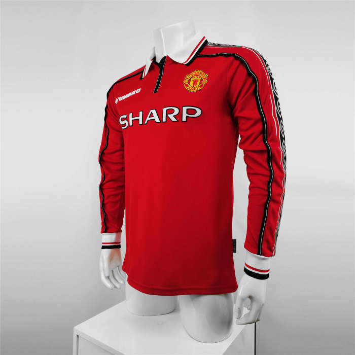 Manchester United Home Long Sleeve Retro Jersey 98/99