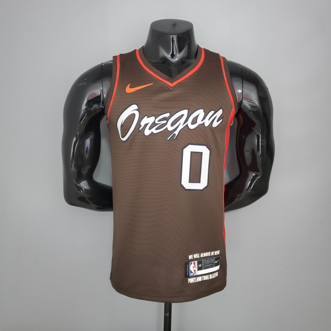 Damian Lillard Portland Trail Blazers Swingman Jersey Brown